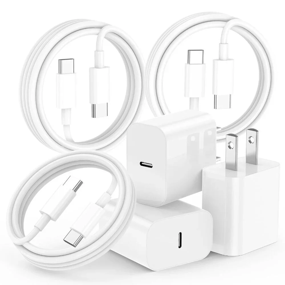 iPhone 17 16 15 Charger Fast Charging,3-Pack 20W Apple USB C Charger Block with